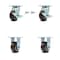 Service Caster 4 Inch Polyurethane Caster Set with 2 Brakes/Swivel Lock 2 Rigid SCC-30CS420-PPUR-TLB-BSL-2-R-2 - alternate 1
